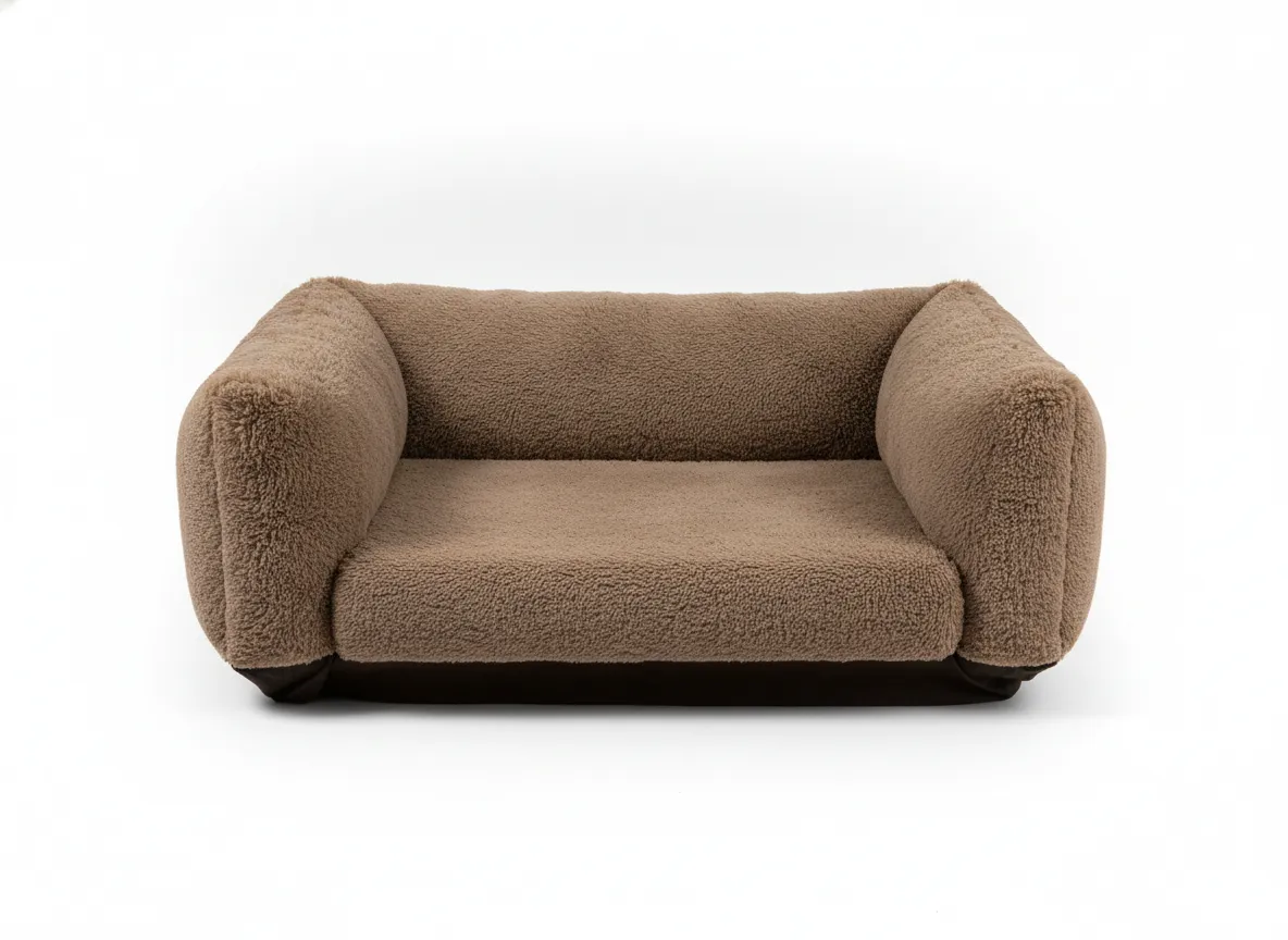 Furhaven Orthopedic Dog Bed - Luxe Faux Fur Sofa